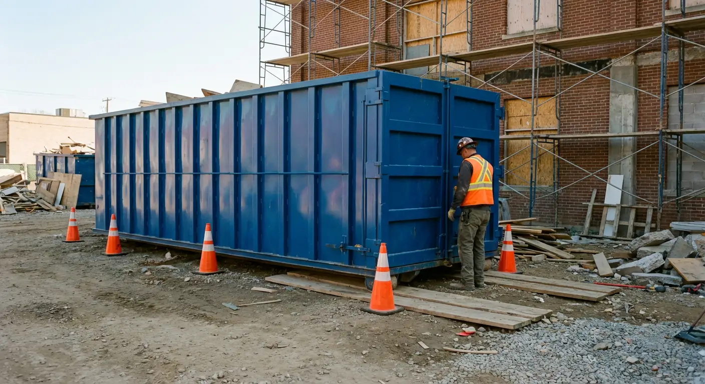 Safety inspection of dumpster placement site in Waynesboro, GA